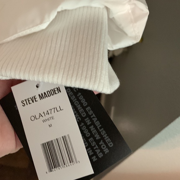 Steve Madden White Puffer Coat! Hooded! NWT! Size M - Picture 11 of 13